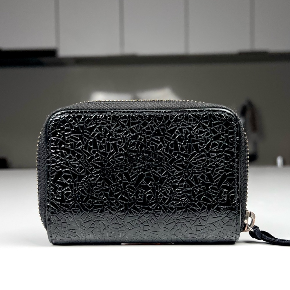 Christian Louboutin Metallic Patent Spikes Panettone Coin Purse Black Mu… - Picture 2 of 7